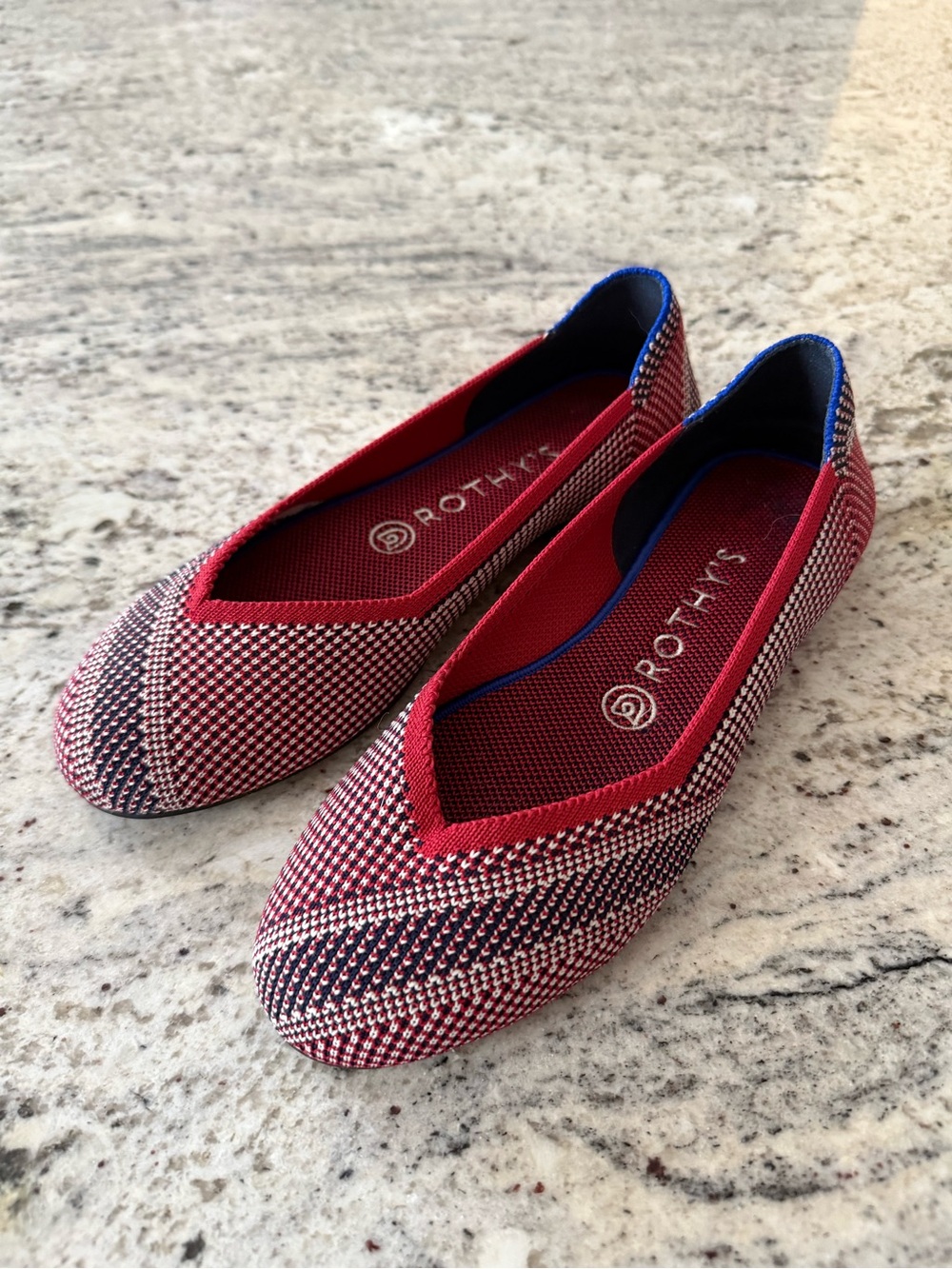 Rothy’s Mirror Stripe Flat Unicorn 🦄 French Girl Chic Sustainable Classic Shoe - Picture 2 of 10